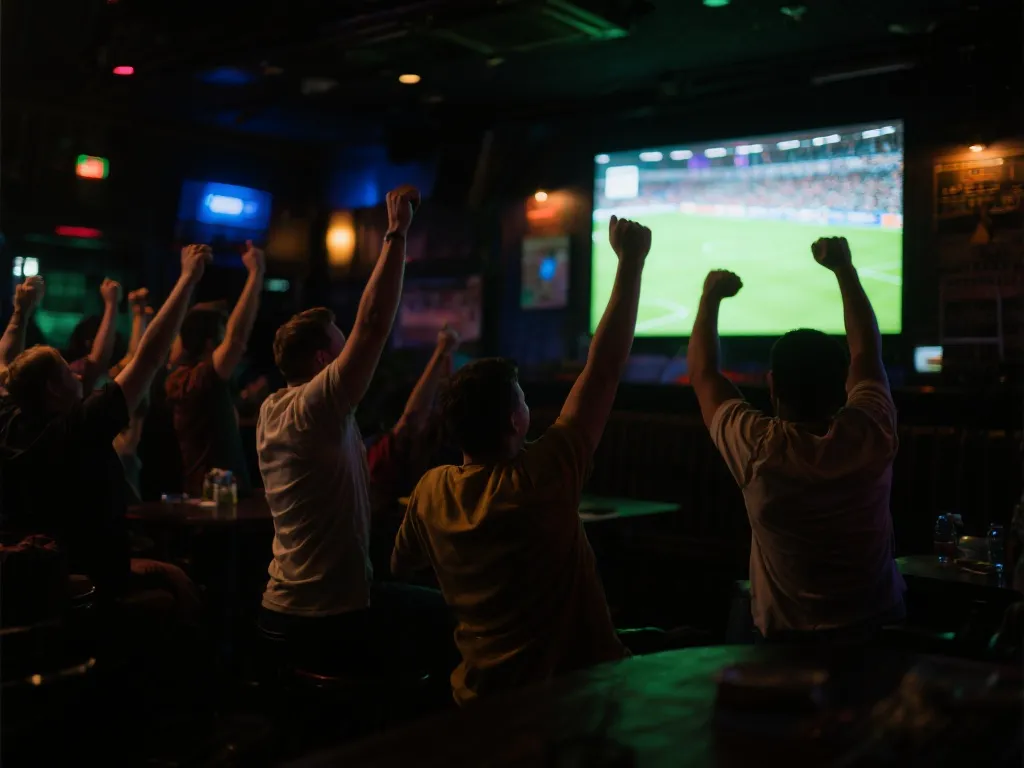 Excited fans watching NBA