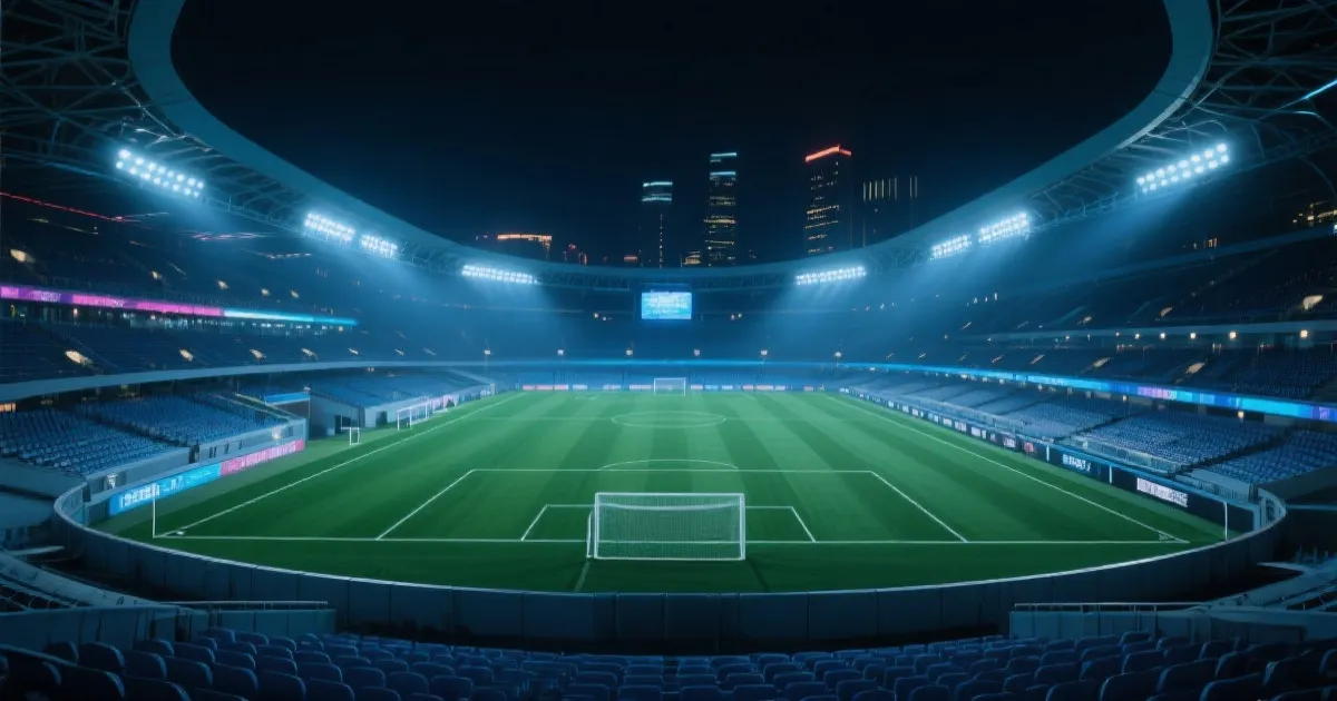 足球场上的灯光与数字化赛程表